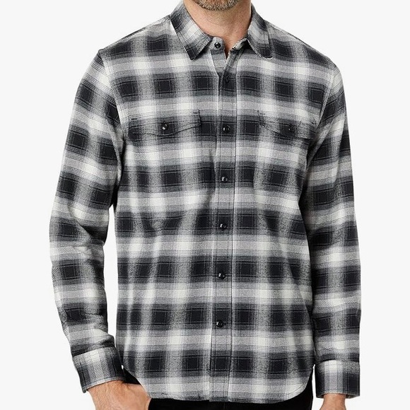 Lucky Brand Men's plaid flannel, spread collar, button frt, classic fit - sz L - Picture 2 of 13